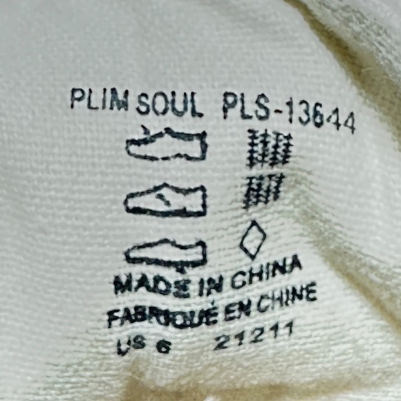 Taos Plim Soul Womens Sneakers sz 6 Beige Purple Lavender Canvas No‎ Footbed - Picture 3 of 8